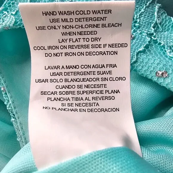 Girls Speechless Sparkle Maxi High Neck Romper Party Formal Dress Teal Size 8 - Picture 8 of 9